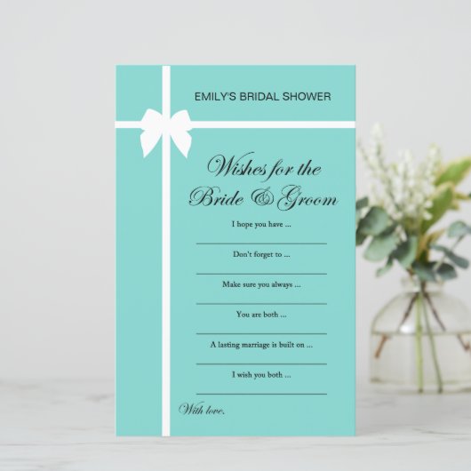 Aqua- en lint-Vrijgezellenfeest-game AFGEDRUKT (Staand voorkant)