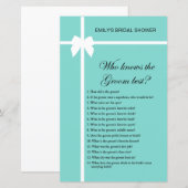 Aqua- en lint-Vrijgezellenfeest-game AFGEDRUKT (Voorkant / Achterkant)