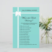 Aqua- en lint-Vrijgezellenfeest-game AFGEDRUKT (Staand voorkant)