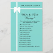 Aqua- en lint-Vrijgezellenfeest-game AFGEDRUKT (Voorkant)