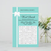 Aqua- en lint-Vrijgezellenfeest-game AFGEDRUKT (Staand voorkant)