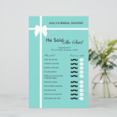 Aqua- en lint-Vrijgezellenfeest-game AFGEDRUKT (Staand voorkant)