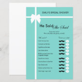 Aqua- en lint-Vrijgezellenfeest-game AFGEDRUKT (Voorkant / Achterkant)