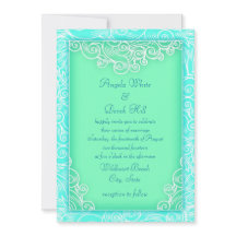 Aqua en Mintgolven Groen Strand Bruiloft