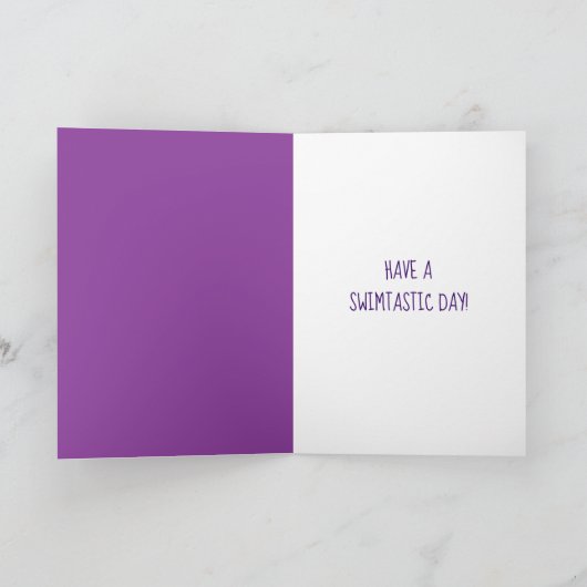 Aqua en Paars gesynchroniseerd zwemmen, gepersonal Kaart (Binnen)