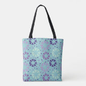 Aqua en Paars gesynchroniseerd zwemmen, gepersonal Tote Bag (Achterkant)