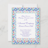 Aqua en Paarse Fifties Retro Chic Modern Kaart (Achterkant)