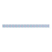 Aqua en Paarse Mermaid Ribbon Scales Pattern Grosgrain Lint (Voorkant)
