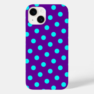 Aqua en Paarse Polka Dots Case-Mate iPhone Case
