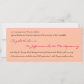 Aqua en Pink Moroccan Wedding Invitation Kaart (Achterkant)