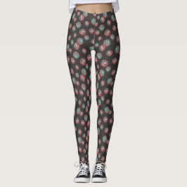 Aqua en Pink Waterverf Virus Leggings