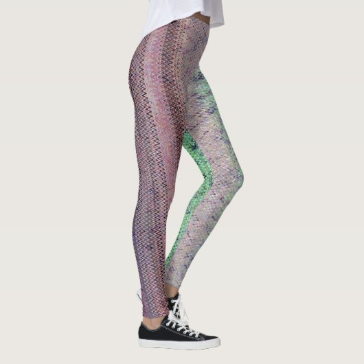 Aqua en Plum Ebroidery Patterned Leggings (Rechts)