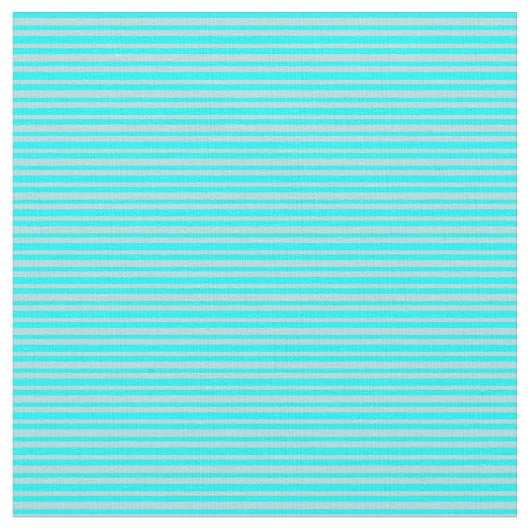 Aqua en Powder Blue Pattern van Stripes Stof (Close Up)