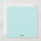 Aqua en Red Chevrons Custom Holiday Cards Feestdagenkaart (Achterkant)