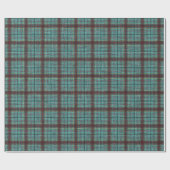 Aqua en Red Holiday Cadeaupapier (Vlak)