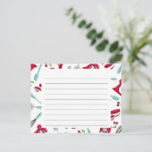 Aqua en Red Kitchen Gadget Recipcard Briefkaart (Staand voorkant)