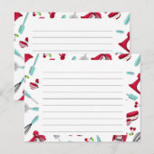 Aqua en Red Kitchen Gadget Recipcard Briefkaart (Voorkant / Achterkant)