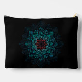 Aqua en Rode Bloem Mandala Etui (Achterkant)