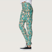 Aqua en Roos Gold Leaves Leggings (Links)