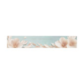 Aqua en roze bloemen bruiloft uitnodiging uitnodigingen wikkel (Vlak)