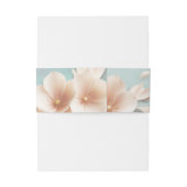 Aqua en roze bloemen bruiloft uitnodiging uitnodigingen wikkel (Achterkant Voorbeeld)