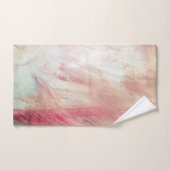 Aqua en Roze Borstelslag Abstracte Badhanddoek Set Bad Handdoek (Handdoek)
