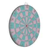 Aqua en Roze Dartbord (Voorkant Links)