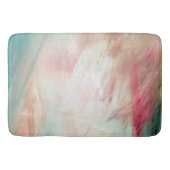 Aqua en Roze penseel Slag Abstracte Bath Mat (Voorkant)