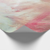 Aqua en Roze penseelstreek Cadeaupapier (Hoek)