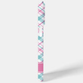 Aqua en Roze Plaid Patroon Case-Mate iPhone Case (Achterkant / Rechts)