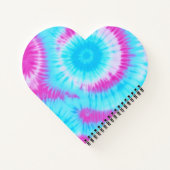 Aqua en Roze Tie Dye Notitieboek (Achterkant)