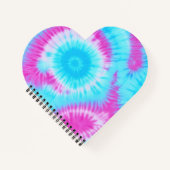 Aqua en Roze Tie Dye Notitieboek (Voorkant)