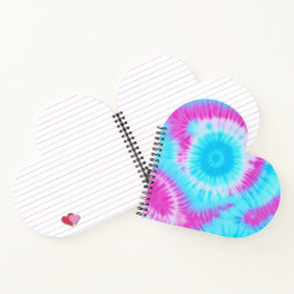 Aqua en Roze Tie Dye Notitieboek