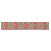Aqua en Rust Ombre Southwestern Style Lange Tafelloper (Horizontaal)