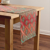 Aqua en Rust Ombre Southwestern Style Lange Tafelloper (Voorbeeld)