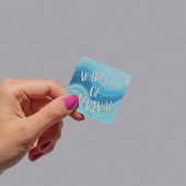 Aqua en Seafoam Golven Christelijke Sticker