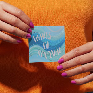 Aqua en Seafoam Golven Christelijke Sticker