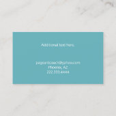 Aqua- en Silver Pageant Coach-Visitekaartje Visitekaartje (Achterkant)