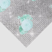 Aqua en Silver Series Design 14 Tissuepapier (Detail)