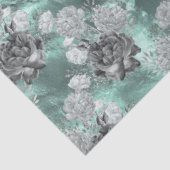 Aqua en Silver Series Design 5 Tissuepapier (Detail)