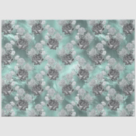 Aqua en Silver Series Design 5 Tissuepapier