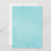 Aqua en Silver  Shabby Rozen Baptisme Kaart (Achterkant)