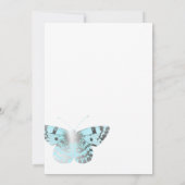 Aqua en Silver  Shabby Rozen Quinceañera Kaart (Achterkant)