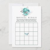 Aqua en Silver  Shabby Rozen Vrijgezellenfeest Kaart (Voorkant)