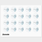 Aqua en Silver Snowflake Envelope Seal Sticker (Vel)