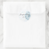 Aqua en Silver Snowflake Envelope Seal Sticker (Tas)