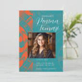 Aqua en Sinaasappel Kaart (Staand voorkant)