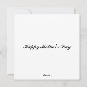 Aqua en Tan Abstract Bloemen en Kant Moederdag Feestdagenkaart (Achterkant)