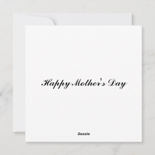 Aqua en Tan Abstract Bloemen en Kant Moederdag Feestdagenkaart (Achterkant)