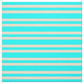 Aqua en Tan Colored Stripes Pattern Stof (Swatch)